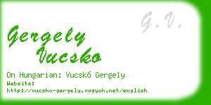 gergely vucsko business card
